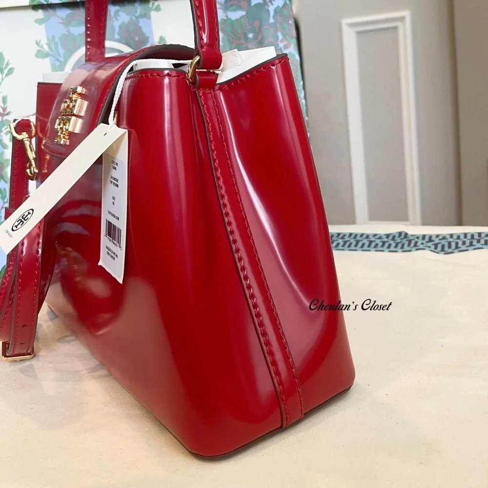 🔥NeW! $598 Tory Burch Britten Satchel - Picture 6 of 14